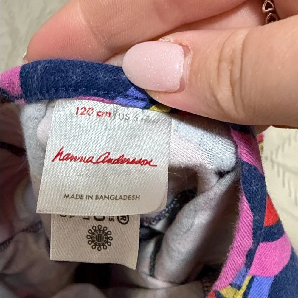 Hanna Andersson Pink and Blue Rainbow Dress